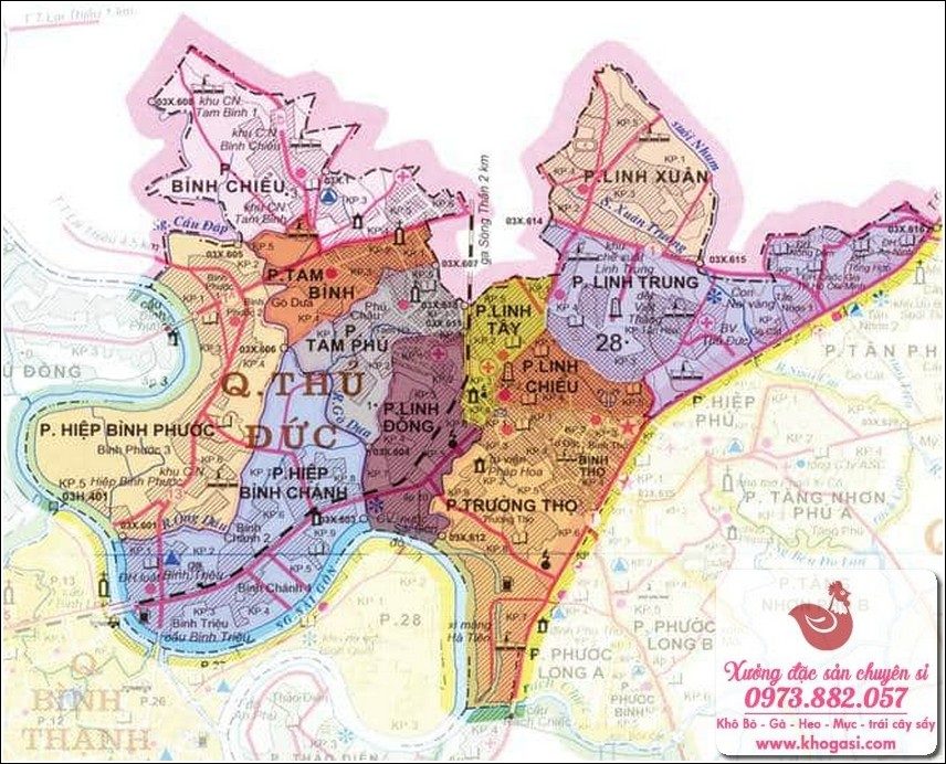 Bản đồ địa chính khu vực quận Thủ Đức – thành phố Hồ Chí Minh